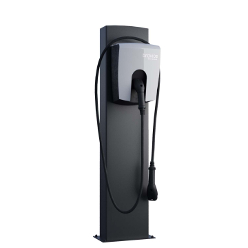 Universal Wallbox Stand FlexiMount with Base Plate in Black