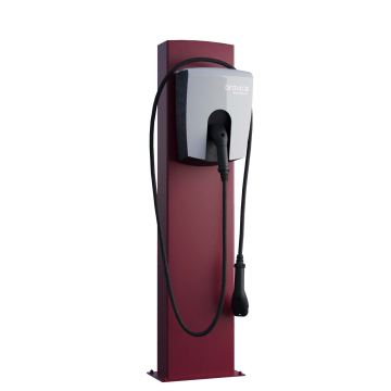 Universal Wallbox FlexiMount Stand with Base Plate in Red