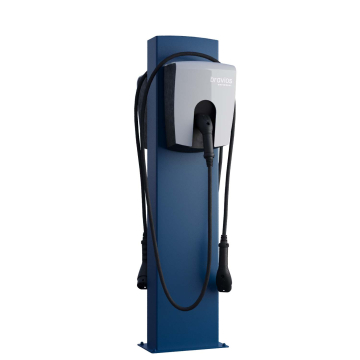 Universal FlexiMount Charging Station Stand for Two with Blue Base Plate