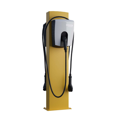 Universal FlexiMount Two Wallbox Stand with Yellow Baseplate