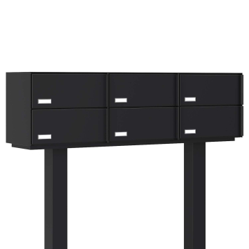 Copenhagen Mailbox System for Six Black | H