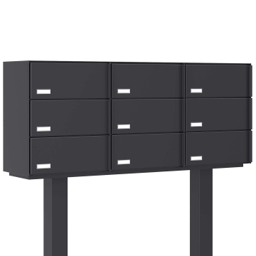 Copenhagen Mailbox System for Nine, Anthracite