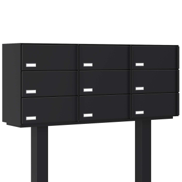 Copenhagen Mailbox System for Nine, Black