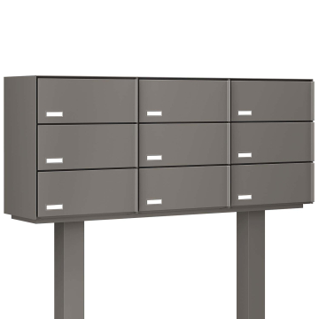 Copenhagen Mailbox System for Nine, Gray