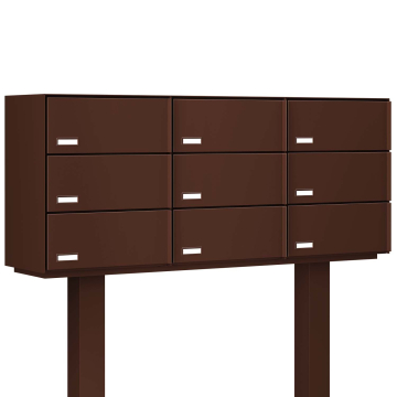 Copenhagen Mailbox System for Nine, Brown