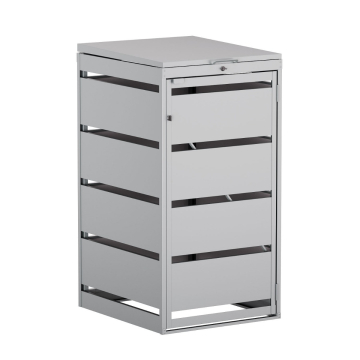 Kim Single 120L Trash Can Storage Box in Light Gray