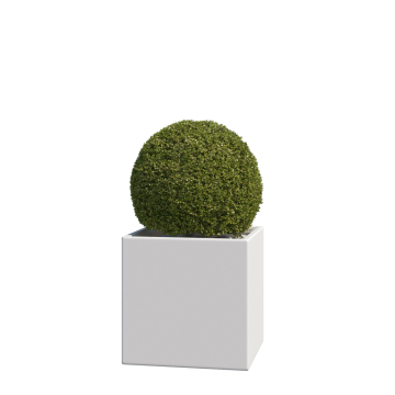 Medium Cube Planter in White