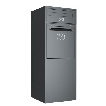 Lunaro Parcel Post Box in Graphite Gray | Rear Removal