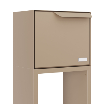 Rotterdam Freestanding Mailbox with Parcel Compartment in Beige