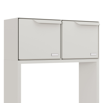 Rotterdam for Two Mailbox System with Parcel Compartment in White