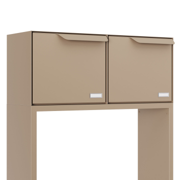 Rotterdam for Two Mailbox System with Parcel Compartment in Beige