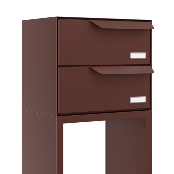 Rotterdam for Two Mailbox System in Brown