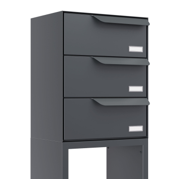Rotterdam for Three Mailbox System in Anthracite