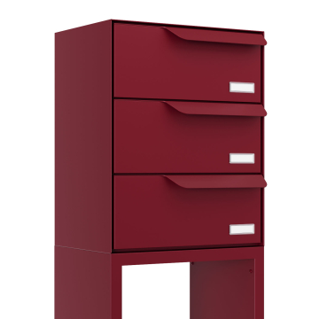 Rotterdam for Three Mailbox System in Red