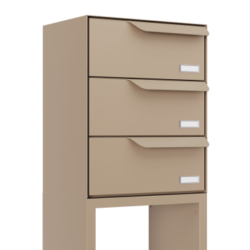 Rotterdam for Three Mailbox System in Beige