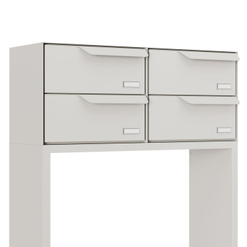 Rotterdam for Four Mailbox System in White