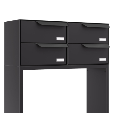 Rotterdam for Four Mailbox System in Black