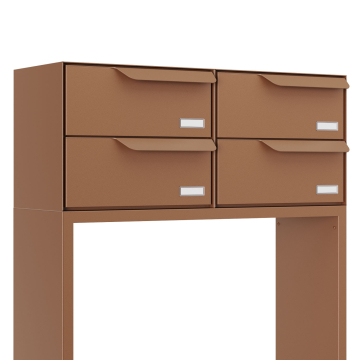 Rotterdam for Four Mailbox System in Rust Color