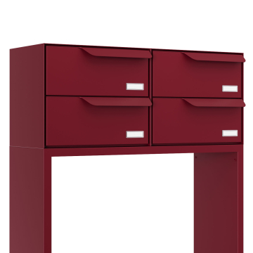 Rotterdam for Four Mailbox System in Red