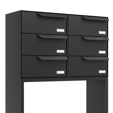 Rotterdam for Six | V Mailbox System in Black