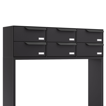 Rotterdam for Six | H Mailbox System in Black