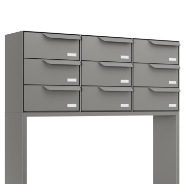 Rotterdam for Nine Mailbox System in Metallic Gray
