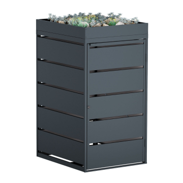 Edgar Single Trash Can Storage Bin 240 Liter in Anthracite