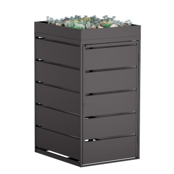 Edgar Single 240 Liter Trash Can Storage in Black