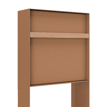 Oxford Rust Finish Mailbox with Wooden Handle