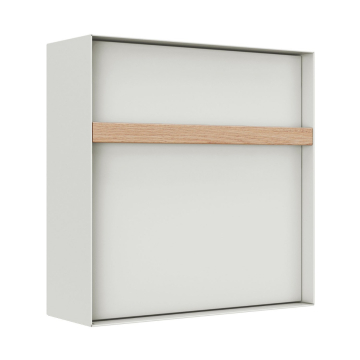 Oxford White Wall Mount Mailbox with Wooden Handle