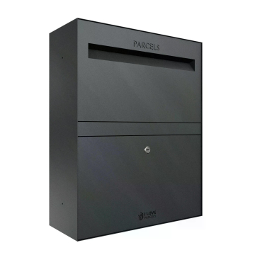 Rome Parcel Box - Size L in Black| Wall Mounting