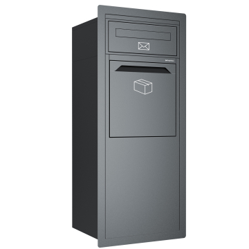 Sanello Graphite Gray Through-the-Wall Mailbox | Rear Access