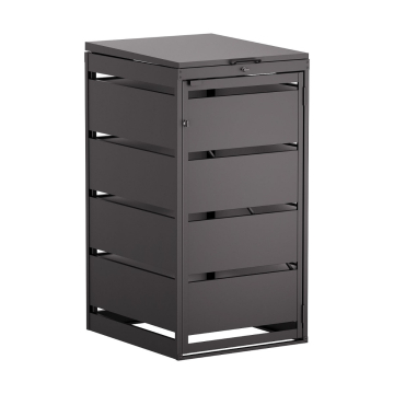 Kim Single 120L Trash Can Storage in Black