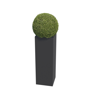 Skinny Pillar Medium Planter in Black