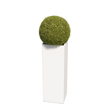 Skinny Pillar Medium Planter in White