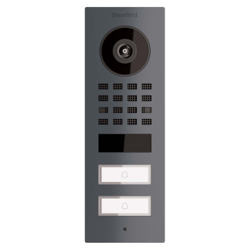 Surface-Mounted Intercom Smart-ON for Two Doorbird D1102V Anthracite