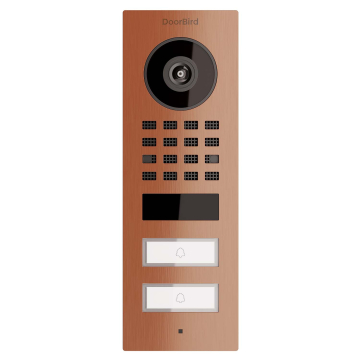 Surface-Mounted Smart-ON Intercom for Two Doorbird D1102V, Bronze Finish