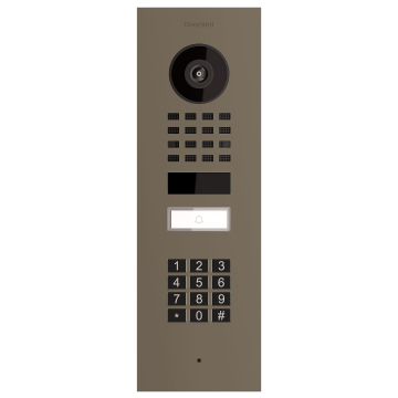 Flush-mounted Door Intercom Smart-IN Doorbird D1101KV with Keypad Module Beige-Gray