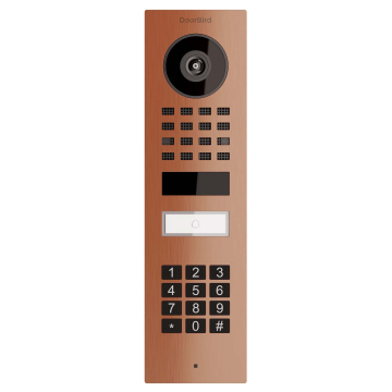 Surface-Mounted Door Intercom System Smart-ON Doorbird D1101KV with Keypad Module, Bronze Finish