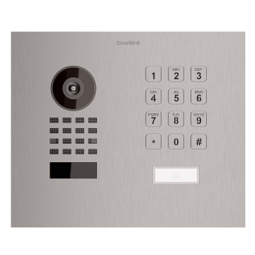 Flush-mount door intercom Smart-IN WideScope Doorbird D1101KH with Keypad Module, stainless steel