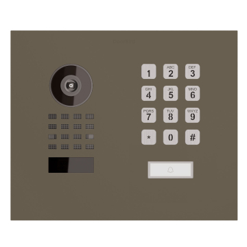 Flush-Mount Intercom System Smart-IN WideScope Doorbird D1101KH with Keypad Module, Beige-Gray
