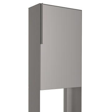 Faro Freestanding Mailbox, Metallic Gray