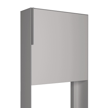 Porto Freestanding Mailbox in Gray Metallic