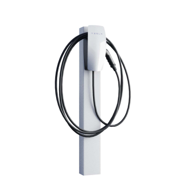 Tesla Wall Connector Pedestal VoltStand with Ground Anchor White