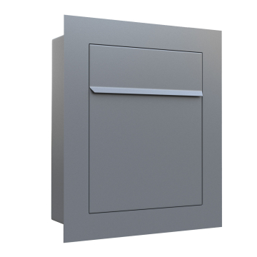 Bari Recessed Mailbox in Metallic Gray