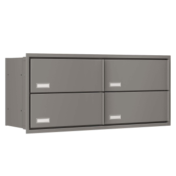Stockholm for Four Recessed Mailbox in Gray