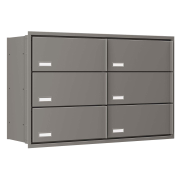 Stockholm for Six Built-in Mailbox in Gray