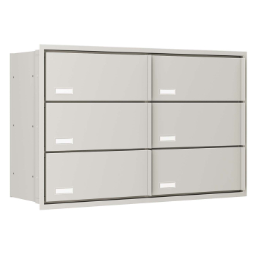 Stockholm for Six Built-In Mailbox in White