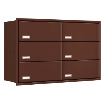 Stockholm for Six Built-in Mailbox in Brown