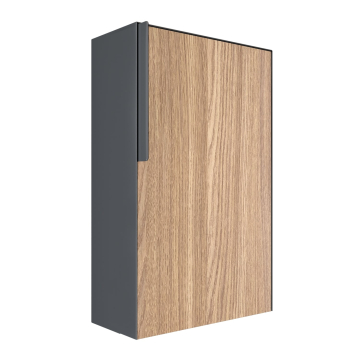 Faro Anthracite Mailbox with Wood Grain Front